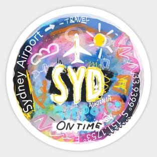 Sydney surf style airport Sticker